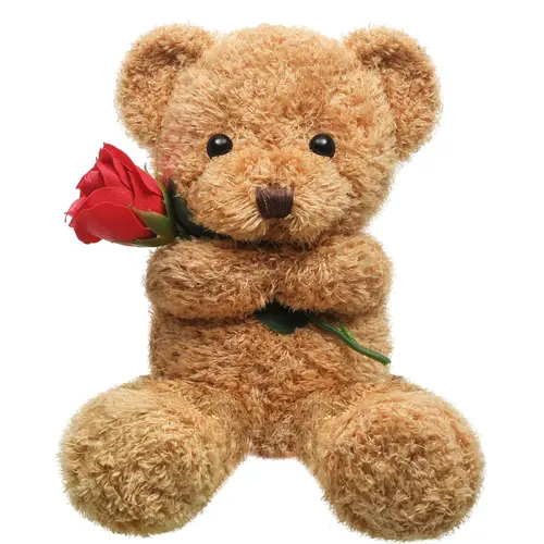Teddy Bear with Rose Plush Stuffed Animal Bear for Boys and Girls Birthday Wedding Anniversary Romantic Gift National Girlfriend's Day Gift Christams Gift