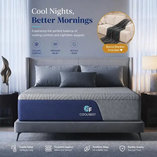 "Weightless Cooling Mattress for Heavy Users - 5-Zone Support & 8°C Cooler",Fiberglass-Free Sleep Experience Temperature Regulation,Back To School