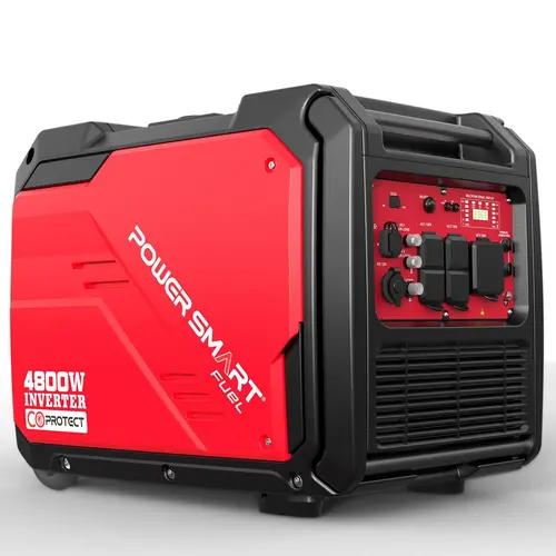 PowerSmart 4800W Portable Generator with Wheels Handle Kit,Heavy Duty Motor,CO Protect, Quiet, 30A RV-Ready, Certified & Supported,1 DC Car Port (PS5046CE HB5046C) Gas Powered Generator