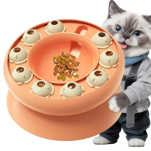 KADTC Cat Puzzle Toy for Cats Indoor, Slow Feeder Bowl for Fast Eaters, Interactive Kitten Enrichment Toy