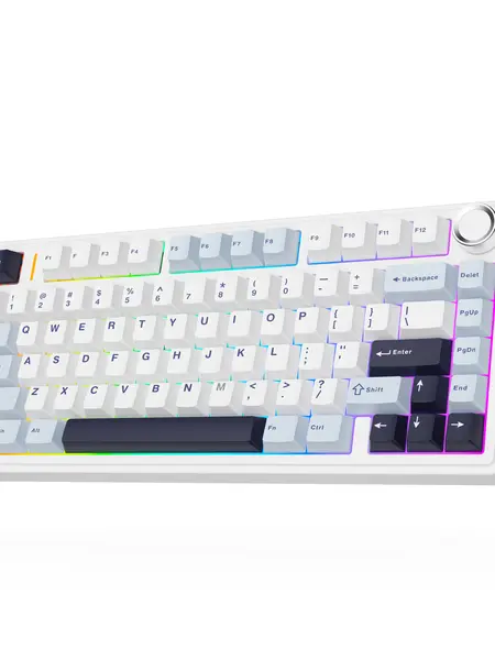 EPOMAKER x AULA F75 75% Gasket Wireless Mechanical Keyboard with Multimedia Control Knob, Full-Key Hot-Swap Functionality & Vibrant RGB Illumination Tri-Mode USB-C/BT 5.0/2.4GHzb keyboards for gaming creamy keyboard dealsforyoudays