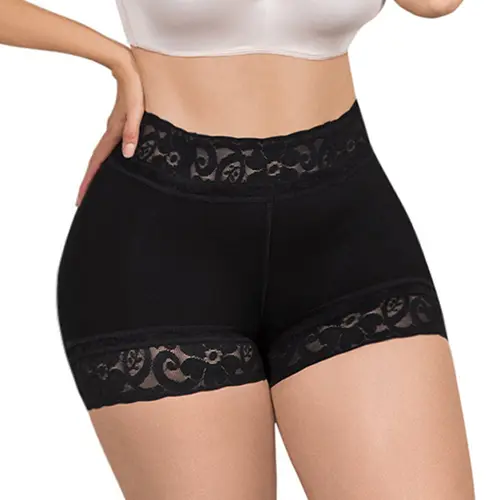 JOSHINE SHAPER Women's Low-Rise Shapewear Shorts, Nylon Breathable Compression Panties with Non-Slip Lace Trim, Tummy Control Butt Lifter Smooth Spandex Fabric for Everyday Wear (Black Basic) Womenswear Clothes