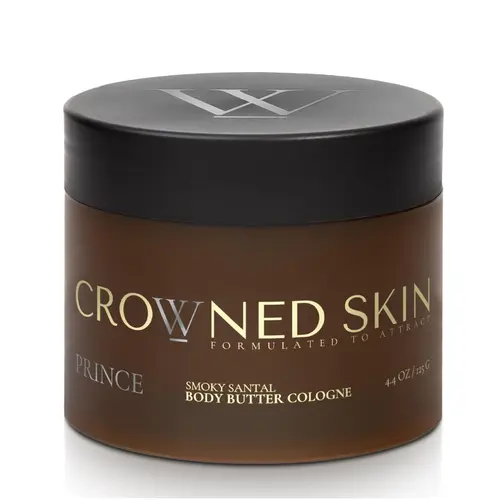 Crowned Skin Prince Body Butter | Smoky Santal | 100G | Organic Shea Jojoba Blend | Moisturizing | Fragrance | Hydrating
