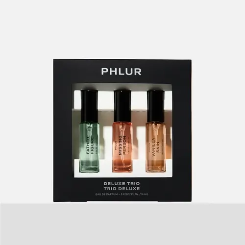 PHLUR Best Sellers Mini Perfume Trio - Vanilla Skin, Missing Person & Father Figure Eau de Parfum Set (3 x 5mL)