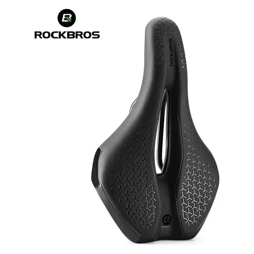 ROCKBROS Soft, Durable Hollow Iron-Base Bike Saddle - Ergonomic Shape, Breathable Structure, Foam Cushion for Mountain, Road Bikes, Cycling Accessories