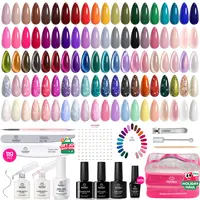 Beetles Gel Nail Polish Nail Art Manicure Set, 100 Colors 5ml Gel Polish Set Base Coat Glossy Matte Glitter Top Coat Gel Nail Polish Glitter Pearl Gel White Red Brown Green Blue Pink Nude Gel Gift for Women #Summervibes, Nail Care, Cosmetic