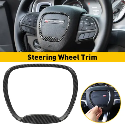 AUXITO For 2014-2021 Dodge Durango Jeep Grand Cherokee SRT8 Steering Wheel Trim Fit