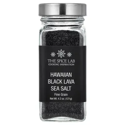 The Spice Lab Hawaiian Black Lava Sea Salt, Fine Grain, 4.3 oz (121 g)