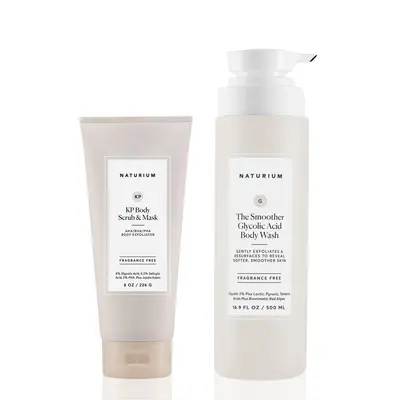 Naturium The Exfoliating Body Bundle - KP Body Scrub & Mask and The Smoother Glycolic Acid Body Wash