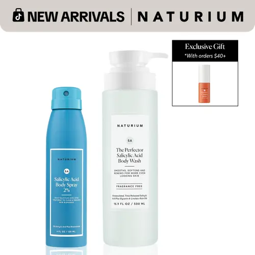The Salicylic Acid Body Bundle, Perfector Salicylic Acid Body Wash and Salicylic Acid Body Spray 2%, Acne Prone Skin Body Care Set