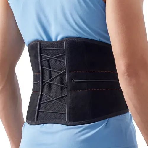 Aulexmed Unisex Lightweight Lumbar Support Belt, Breathable Back Brace with Adjustable Pulley System for Daily Stability & Office Work, Compression, L-Waist 80–90cm | 31.5–35.4” | ~65–80kg / 143–176lbs, Multi-Size Benefits
