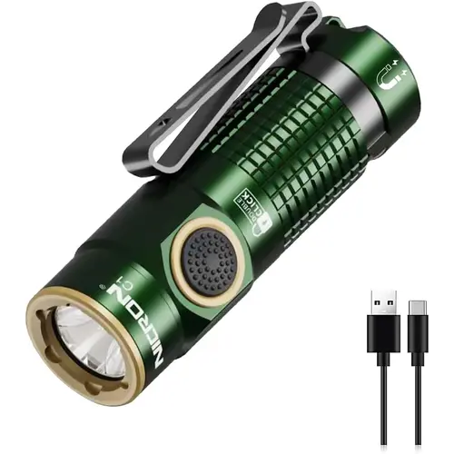 Summervibe Nicron,1200 Lumens,EDC,Flashlight,with Magnet,C1,Type-C Rechargeable,Pocket,Light,Compact,High Lumens,Handheld Light,C1,Mini Flashlight,7 Modes,Outdoor,2025,NicronC1,