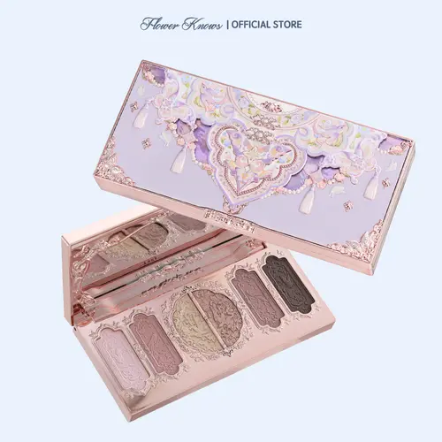 Flower Knows Butterfly Cloud Collar Collection 6-Color Makeup Palette, Lightweight Dewy Cosmetic, #sohochic