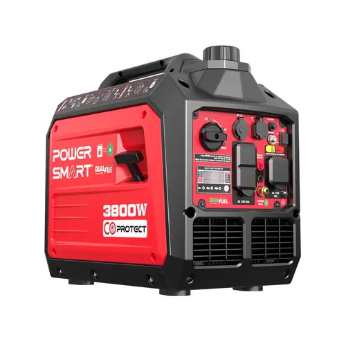 PowerSmart 3800-Watt Dual Fuel Portable Inverter Gas Generator, 149cc 4-Stroke, 120V, 12V DC, Propane Compatible, CO Protect, RV-Ready, EPA Compliant, Camping & Home Use, HB5040DC