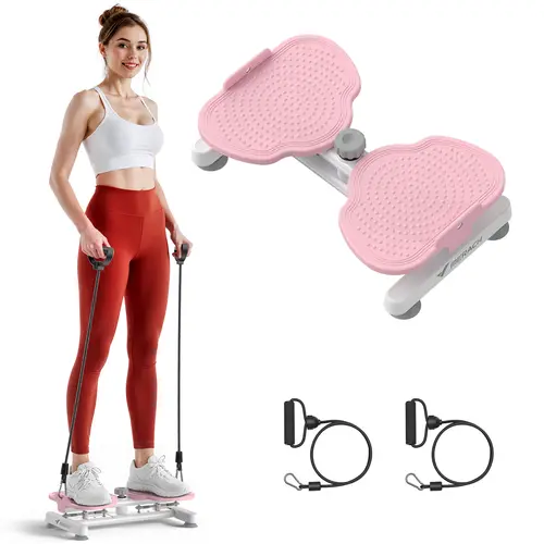 Merach Waist Twist Machine, Wide-Stance Waist Twister with Double Non-Slip, Stable & Quiet Design, 300lbs Weight Capacity, Abdominal Workout Exercise Equipment for Home & Gym Fitness BackToSchool