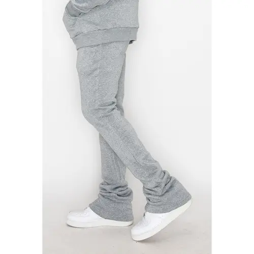 VICTORIOUS Flare Stacked Fleece Pants Casual Fitted Bottoms Casual Fitted Trousers