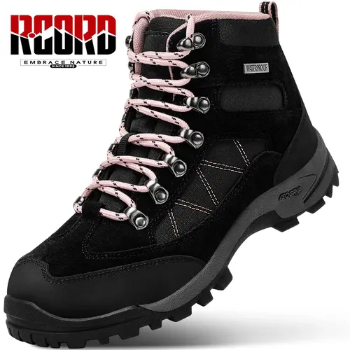 R CORD Women's Hiking Boots for Outdoor Use Waterproof Ankle Support Backpacking Boots Breathable Non-Slip Durable
