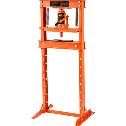【toolupgrade】VEVOR 12-Ton H-Frame Carbon Steel Hydraulic Press, Adjustable with Stamping Plates & Relief Valve, 1.6"-27.8" Range Heavy Duty Tool for Garage, Workshop