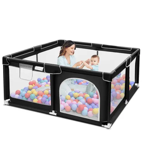Baby Playpen, Indoor&Outdoor Playard, Play Pens for Kid Activity Center, Sturdy Safety Baby Fence with Breathable Mesh for Toddler playpen