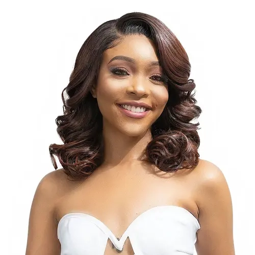 Janet Collection Tiva Human Hair Blend 13x6 Lace Front Wig - HD Transparent Swiss Lace, 360 Glueless Melt with a Hand-Tied Part and Natural Hairline, Glueless Wig, Melt Hand-Tied, Wigs