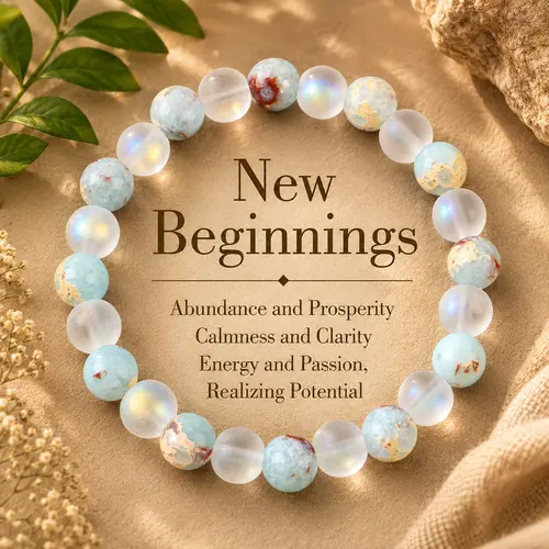 ARPURRAINA 1pc Elegant Stretch Healing Quartz & Sea Sediment Bead Bracelet - Multicolor Artificial Colorblock Crystals, Clarity & Abundance, Amatista Protection, Glass Beads, Daily Wear Encouragement Gift Fashion Bracelet,sohochic