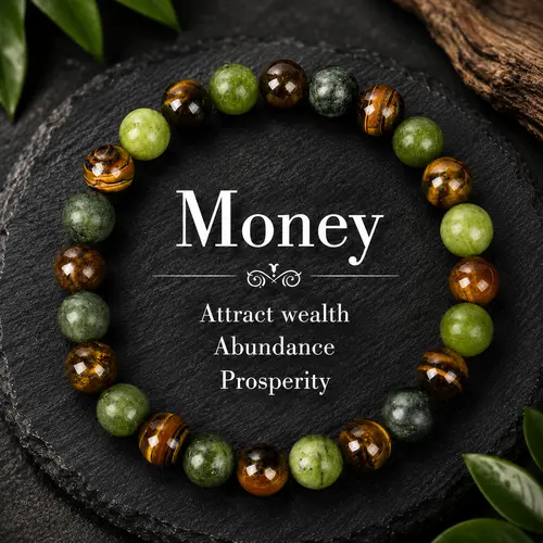ARPURRAINA Tiger's Eye Stone Crystal Bracelet - Lightweight 20g Artificial Jade Glass Beads Unisex Stretchable Jewelry, Money Attraction Wealth Bracelet, Colorblock Beaded Gift for Encouragement,sohochic