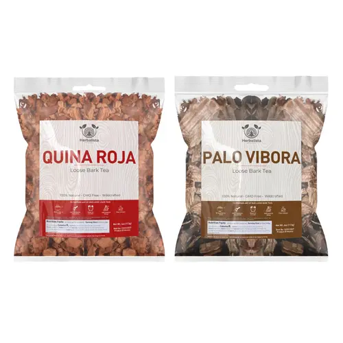 Herbalista - Premium Mexican Wellness Tea 2 Bag Bundle - Palo De Vibora 4 oz (114g) & Quina Roja 4 oz (114g) | Traditional Herbal Teas for Natural Wellness | Gluten-Free, Non-GMO, Wildcrafted
