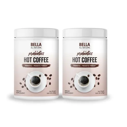 2 Pack  Bella All Natural Probiotics Hot Coffee for Daily Use