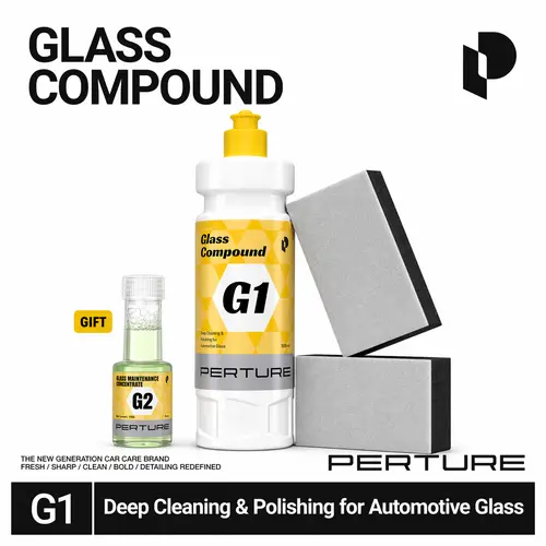 PERTURE G1 Glass Compound Cleaner - Automotive Car Detailing Fluid for Polishing, Restoring Car Glass, Removing Water Spots, Road Oils, Haze, Wiper Marks, Coatings, Glass Cleaner,car accessories