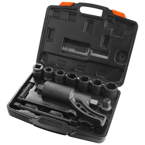 【toolupgrade】VEVOR 1" Drive High Torque Wrench Set - Alloy Steel 1:58 Gear Ratio Torque Multiplier, 8 Sockets (24-38mm), Anti-Slip Textured Grip Handle, Mechanic Tool Box, Heavy Duty for Garage/Construction Site Automotive Repair - Father’s Day Gift