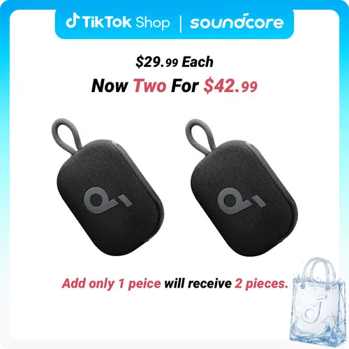 soundcore Select 4 Go Bluetooth Shower Speaker by Anker, IP67 Waterproof/Dustproof, Ultra-Portable Speaker, Wireless, 20H Playtime, Floatable, Powerful Sound, Electronics for Outdoors/Home/Travel #tiktokshopsummersale