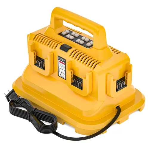 6-Port DeWalt Battery Charger Station - Power Tool Battery Charger with Port Selection Button, Safety System, Carry Handle, Wall Mounting, 21V/20V/60V Flexvolt Compatibility (DCB200, DCB205, DCB606, DCB609, DCB612, DCB615), Batteries,sohochic