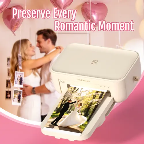 4x6 Desktop Wi-Fi Photo Printer CP4100, Wireless Dye Sublimation Home Picture Printer, High Quality HD Color Printing for iPhone & Android, Family Album Anniversary Gift