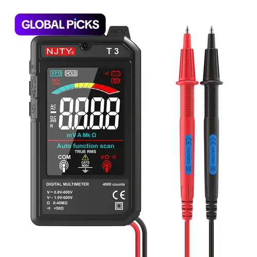 NJTY T3 Smart Digital Multimeter, High Precision Tester, Auto‑Ranging Multimeter for Measuring Voltage and Resistance, Rechargeable Multimeter with Live Wire Recognition, AC Voltage Tester #GLOBAL PICKS
