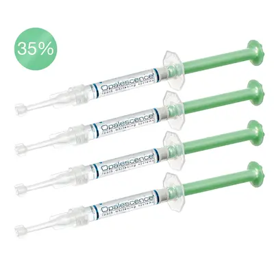 Opalescence 35% Gel Syringes Teeth Whitening - Refill Kit (4 Syringes) Carbamide Peroxide. Made by Ultradent, Mint Flavor Oral Care