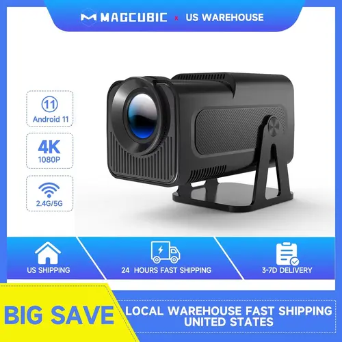 [US warehouse] Magcubic HY320 Projector Android 11 Wifi6 BT5.0 4K Videosource Supported Cinema portable Allwinner H713 Projetor Upgrated #SohoChic