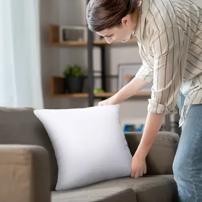 Utopia Bedding White Throw Pillow Inserts - Pack of 2, Memory Foam Cushion, 115 GSM Brushed Texture Fabric, Silicone Fiber Fill, Cozy Indoor Bed Accessory, Durable Fabric Stands Up to Daily Use, Bedding Linens Pillows