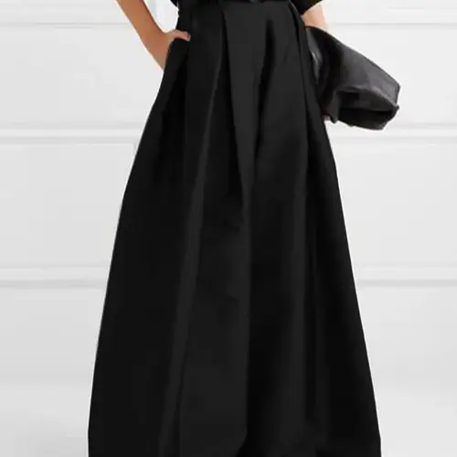 Women's Solid Basic Plicated High Waist Wide Leg Pants, Casual Comfy Pocket Trousers for Daily Wear, Ladies Bottoms for All Seasons