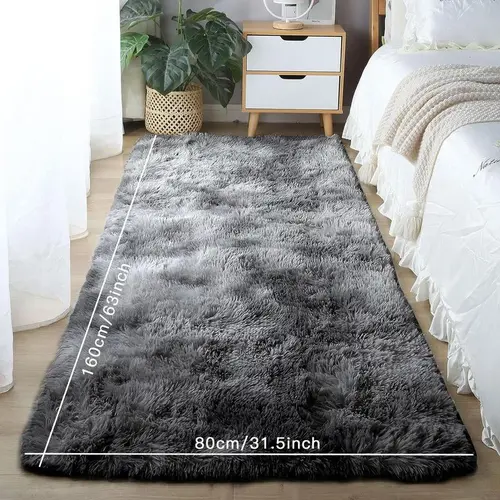 Fluffy Non-slip Bedside Rugs for Bedroom & Bay Windows, Decorative Soft  Shaggy Area Carpet for Living Room, Bedroom, Study Room Decor