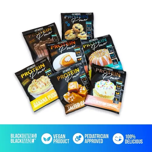 Just Move Protein Sample 7 Pack - Vegan (Plant Based) Organic, Dairy Free, Soy Free, Gluten Free, Keto, Peanut Free, 20g -22g Protein, Low Carb, Non GMO supplements fitness dietary supplement post-workout recovery Edible Flavor Healthy Multi Flavors, Vega