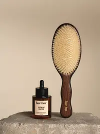Bur Bur Mermaid Bundle Featuring Growing Season Hair & Scalp Treatment and Your Choice of Mermaid Brush - Essential Boar Bristle or Wet Detangling Brush