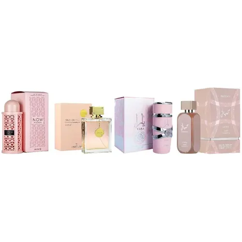Oudlash Bundle | Yara + Rave Pink + Club De Nuit Women + Hayaati Florence | Eau De Parfum | 100 ML | Floral - Fruity & FreshNotes