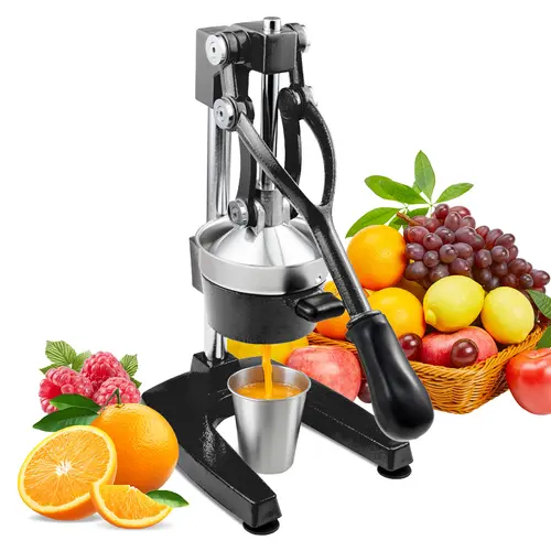 ROVSUN Professional Heavy-Duty Manual Steel Citrus Juice Extractor Machine, Commercial Kitchen Fruit Vegetable Juicer Press with Strainer for Lemon, Orange, Pomegranate,sohochic