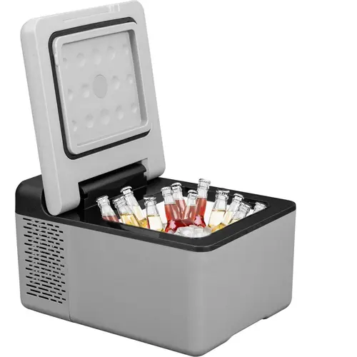 【toolupgrade】VEVOR 12V Portable Car Mini Fridge 10 Qt Fast Cooling Freezer, Compact Mini-Fridge Refrigerator with App Control, Digital Display, Energy Saving Compressor (±4℉-68℉), Ideal for Camping, Road Trips