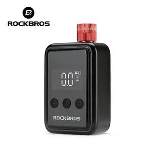 ROCKBROS Compact Portable Bike Pump - 150PSI Auto Shut-Off Smart Inflator with Universal Presta & Schrader Valves, Easy-Carry for Bicycles, Balls, Pump Accessories, Inflation