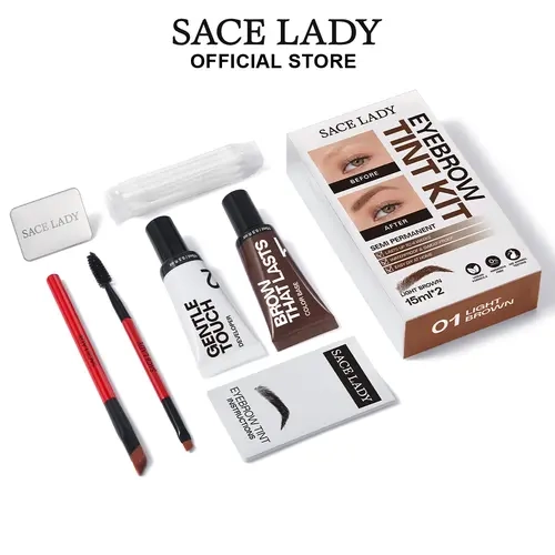 SACE LADY Eyebrow Color Kit for Women Long Last & Waterproof Sweat-proof Natural Brows Cream Color DIY at Home Vegan & Cruelty Free