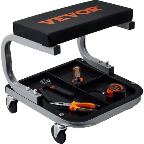 VEVOR Mechanics Garage Stool, 250 LBS Capacity Mechanic Creeper Seat with Under-Car Tray, Automotive Maintenance Tools, Father's Day Gifts for Him, Car Repair Gadgets,toolupgrade