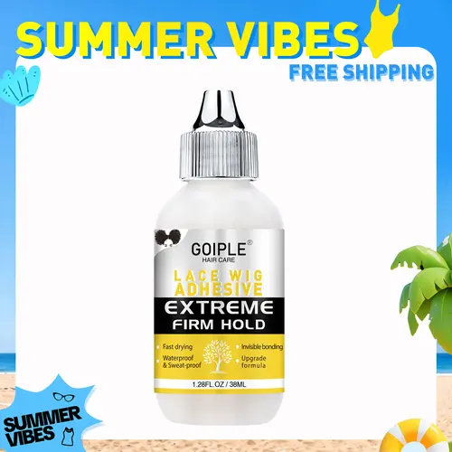 【SUMMER VIBES】Goiple Lace Glue for Lace Wigs 38ML- Waterproof Wig Glue Strong Hold Adhesive Transparent Hair Bonding for Hair Replacement Ponytail Extensions Love At First Find,back to school,sohochic