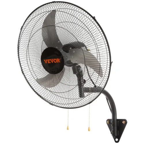 【toolupgrade】VEVOR Wall Mount Fan, wall fan with light and remote, 21-Inch 6-Speed Oscillating Fan with LED Light, Timer & 360° Adjustable Tilt for Garage, Workshop, Bedroom, Patio - Quiet Plug-In Wall Fan