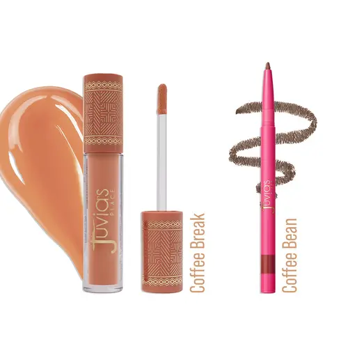 Brewed To Perfection Lip Gloss Bundle - Coffee Shop Lip Gloss + Lip Liner